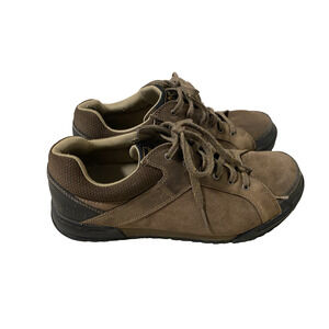 Ahnu Womens Sugarpine Low Top Brown Leather Waterproof Hiking Shoes Size 10.5